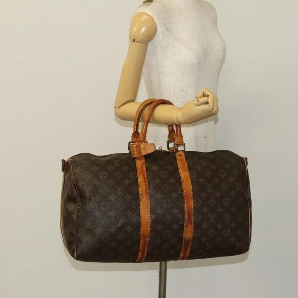LOUIS VUITTON Monogram Keepall Bandouliere 45 Boston Bag M41418 LV Auth 131247 - Picture 14 of 16